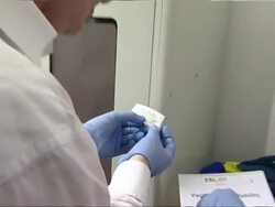 for the first time a human volunteer has been injected with an experimental Ebola vaccine as medics try to tackle the deadly epidemic. News Clip