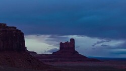 View of Mounument Valley in Navajo Indian Reservation Stock Footage