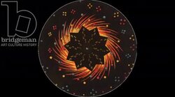 Animated 19th century phenakistoscope with man riding bicycle Stock Footage