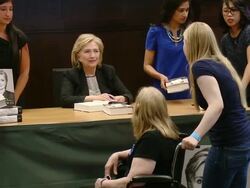 Hillary Rodham Clinton at the Hillary Rodham Clinton Book Signing Stock Footage