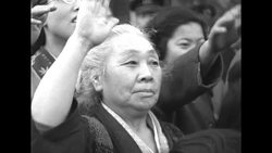 Crowds wait for Douglas MacArthur at Haneda Airport in 1951 News Clip