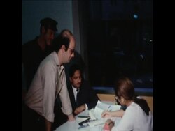 SYND 29-10-70 DOCTOR TIMOTHY LEARY AT OFFICES OF ALGERIAN AIRLINES News Clip