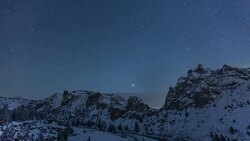 Smith Rocks Night Stars Stock Footage