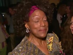 INTERVIEW: Jessye Norman and Rachael Worby on the event at the Jessye Norman And Angela Bassett Inaugurate A New Orchestra: MUSE/IQUE at Pasadena CA. (Footage by WireImage Video/Getty Images Entertainment Video) Stock Footage