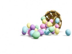 Easter Egg Spill Stock Footage