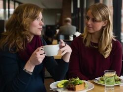 Friends in Restaurant Stock Footage