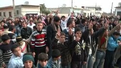 Pro Free Syrian Army Rally In Baba Amr News Clip