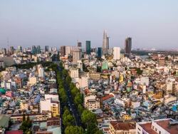 Ho-Chi-Minh-City downtown Stock Footage