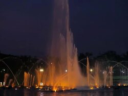 Fountain in night Stock Footage