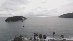 Paragliding at the beach Stock Footage