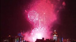Hogmanay Fireworks in Edinburgh New Years 2015 News Clip