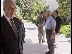 Jordan - Shimon Peres meets King Hussein News Clip