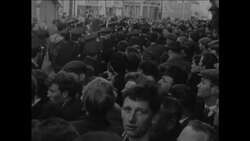 CAN436 TOWNSPEOPLE CLASH WITH POLICE OUTSIDE IRA TRIAL Instructional Video