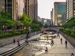 Traveling In Seoul City Stock Footage