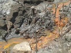 Iron oxide stream Stock Footage