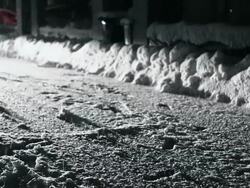 HD: Car drive during heavy snowing Stock Footage