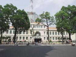 Exterior of the Saigon General Post Office Stock Footage
