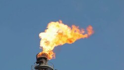 Petroleum Industry Oil Refinery Plant Gas Fire Flame Stock Footage