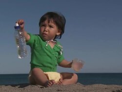 Little Metis Girl eating biscuit. Stock Footage