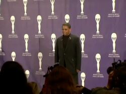 21st Annual Rock and Roll Hall of Fame Induction Ceremony press room Stock Footage