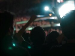 Dancing crowd at concert Stock Footage