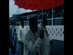 SYND 31 10 77 NKOMO ARRIVES TO DAR ES SALAM FOR TALKS WITH LORD CARVER AND MUGABE TALKS TO PRESS News Clip