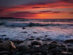 Ocean and Sunset Stock Footage