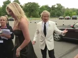 Penny Lancaster and Rod Stewart at The Diamond But Stock Footage