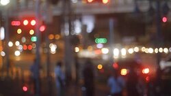 Anonymous crowded people walking on the street Stock Footage