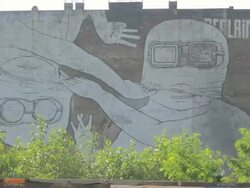 Brothers Upside down Mural,ZO, Stock Footage