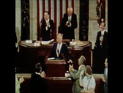 SYND 13 8 74 President Gerald Ford delivers first address News Clip