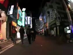 MS POV T/L Night illumination at Akihabara / Akihabara, Tokyo, Japan Stock Footage