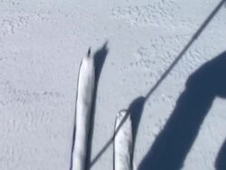 HD: Shadow Of A Skier Stock Footage