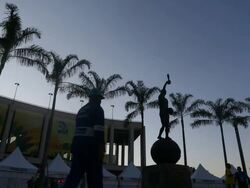 ATMOSPHERE - Preparations at the Maracana Stadium at Maracana on June 26, 2013 in Rio de Janeiro, Brazil. (Footage by Origlia Video/Getty Images) Stock Footage