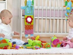 HD: Adorable Babies In Nursery Stock Footage