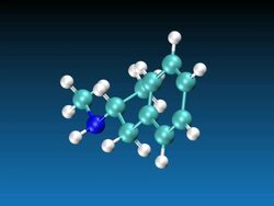 Animation of rotating Methamphetamine molecule Stock Footage
