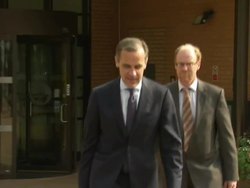 Mark Carney Departing Building After Speech News Clip