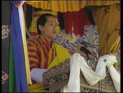 BHUTAN: KING JIGME SINGYE WANGCHUCK SILVER JUBILEE News Clip