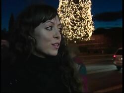 Christmas tree by Colisseum lit up for the festive season News Clip