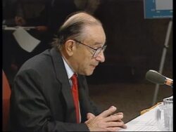 USA: ALAN GREENSPAN SAYS MARKET TURMOIL MAY KEEP INFLATION DOWN News Clip