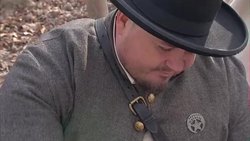 American civil war enthusiasts in period costume News Clip