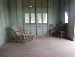 Old armchair in abandoned room Stock Footage