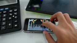 Stock market graph and tecnical analysis stock Stock Footage