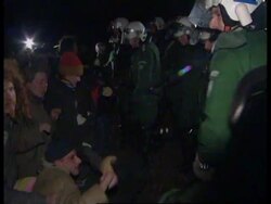 GERMANY: TRAIN CARRYING NUCLEAR WASTE REACHES DESTINATION News Clip