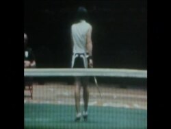SYND 8-5-74: KING VERSES GOOLAGONG IN WORLD TEAM TENNIS News Clip
