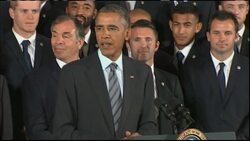 LA Galaxy and Los Angeles Kings honoured at the White House by President Obama News Clip