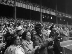 Babe Ruth makes final appearance at Yankee Stadium Stock Footage
