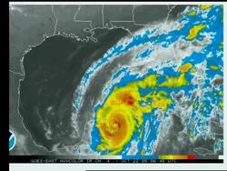 Infrared loop showing path of Hurricane Wilma News Clip