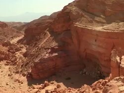 Cliffs and rocks in the Eilat Mountains Stock Footage