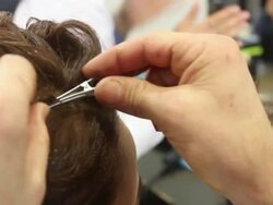 Backstage of a model in beauty salon Stock Footage